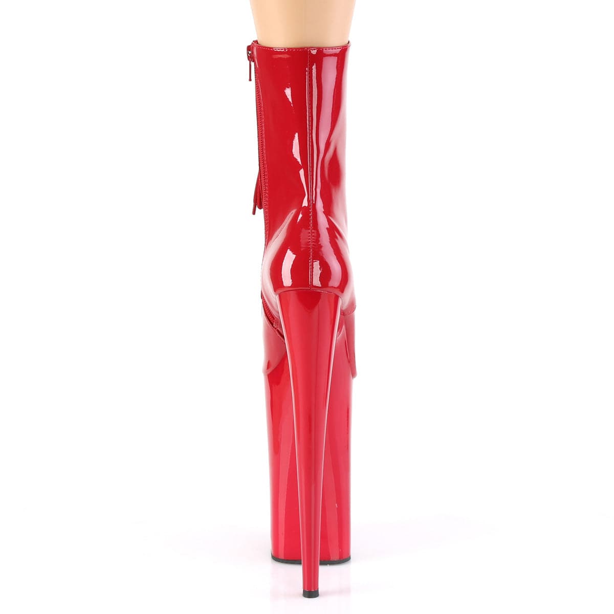 BEYOND-1020 Red Patent Ankle Boot Pleaser