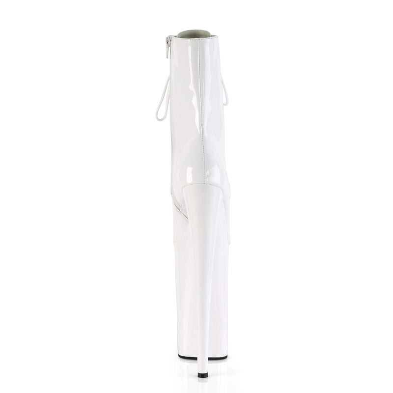 BEYOND-1020 White Patent/White Ankle Boot Pleaser US Size (Women's): 5