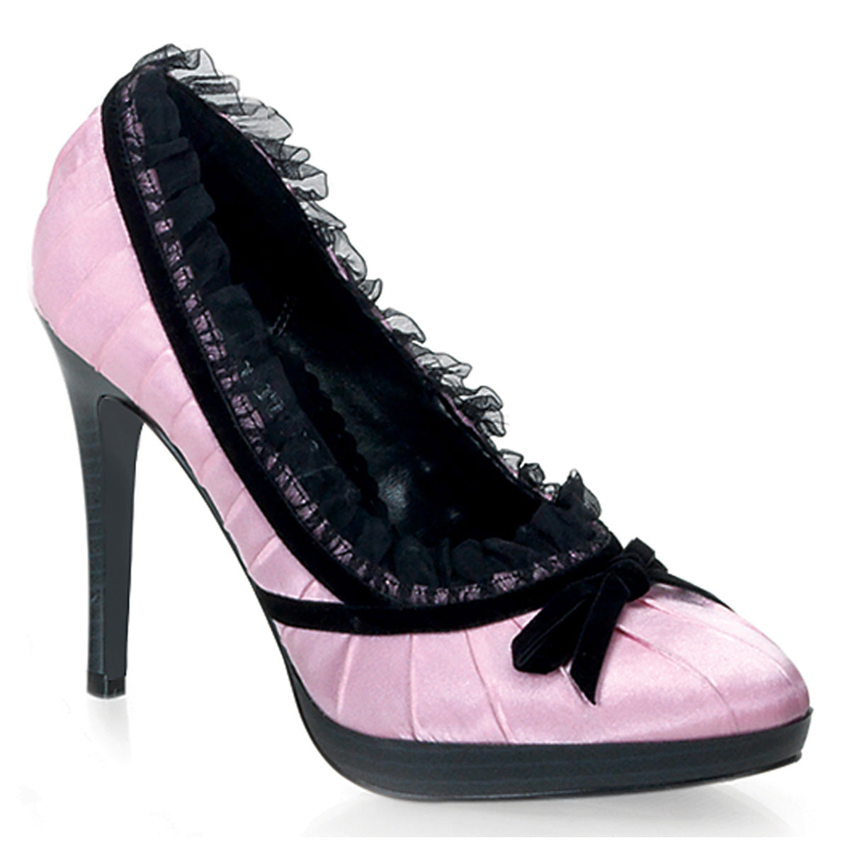 BLISS-38 Pink-Black Satin Pin Up Couture