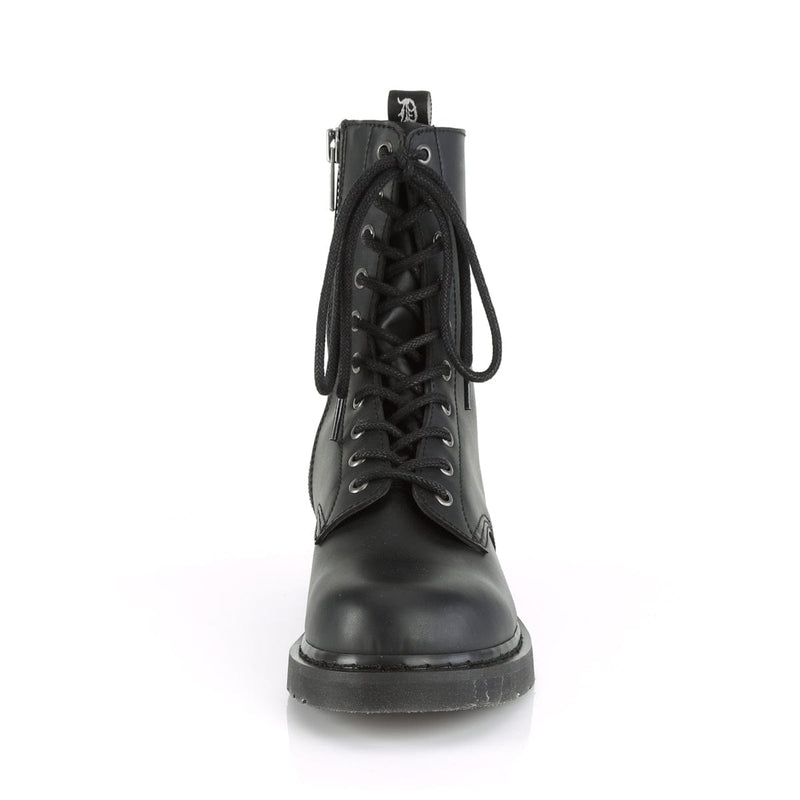 BOLT-200 Black Vegan Leather Mid-Calf Boot Demonia US Size (Unisex/Men's): 4