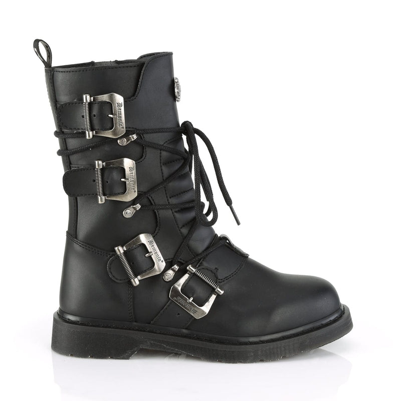 BOLT-265 Black Vegan Leather Mid-Calf Boot Demonia US Size (Unisex/Men's): 4