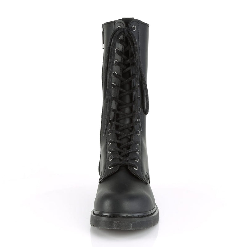 BOLT-300 Black Vegan Leather Mid-Calf Boot Demonia US Size (Unisex/Men's): 4