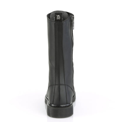 BOLT-300 Black Vegan Leather Mid-Calf Boot Demonia