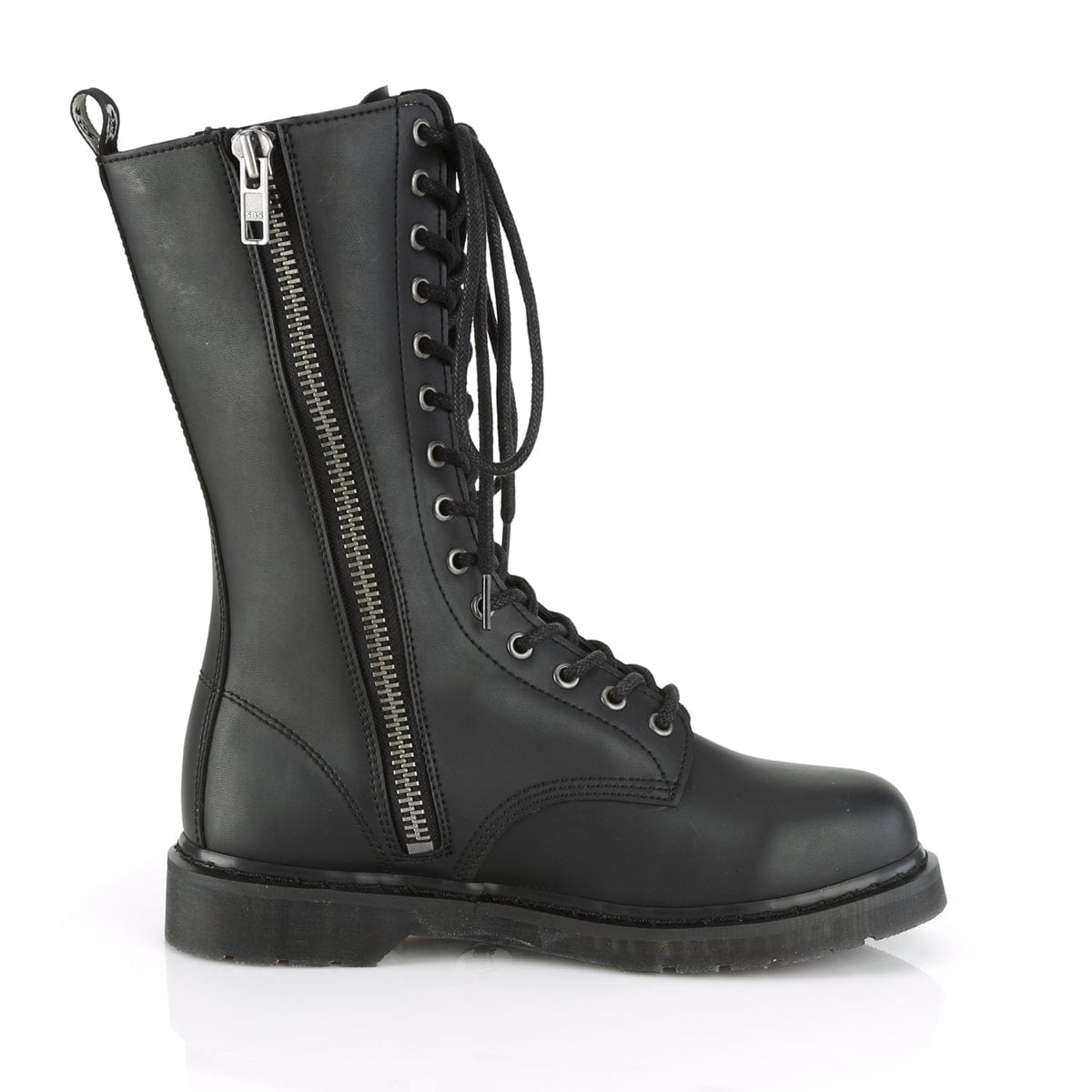 BOLT-300 Black Vegan Leather Mid-Calf Boot Demonia US Size (Unisex/Men's): 4