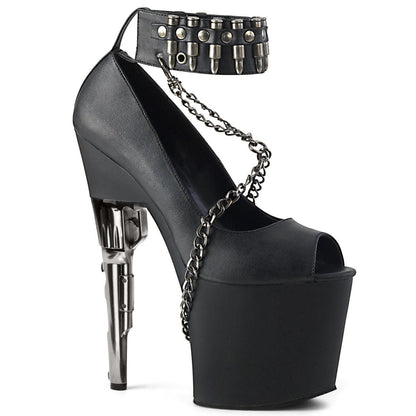 BONDGIRL-783 Black Faux Leather Pump Pleaser