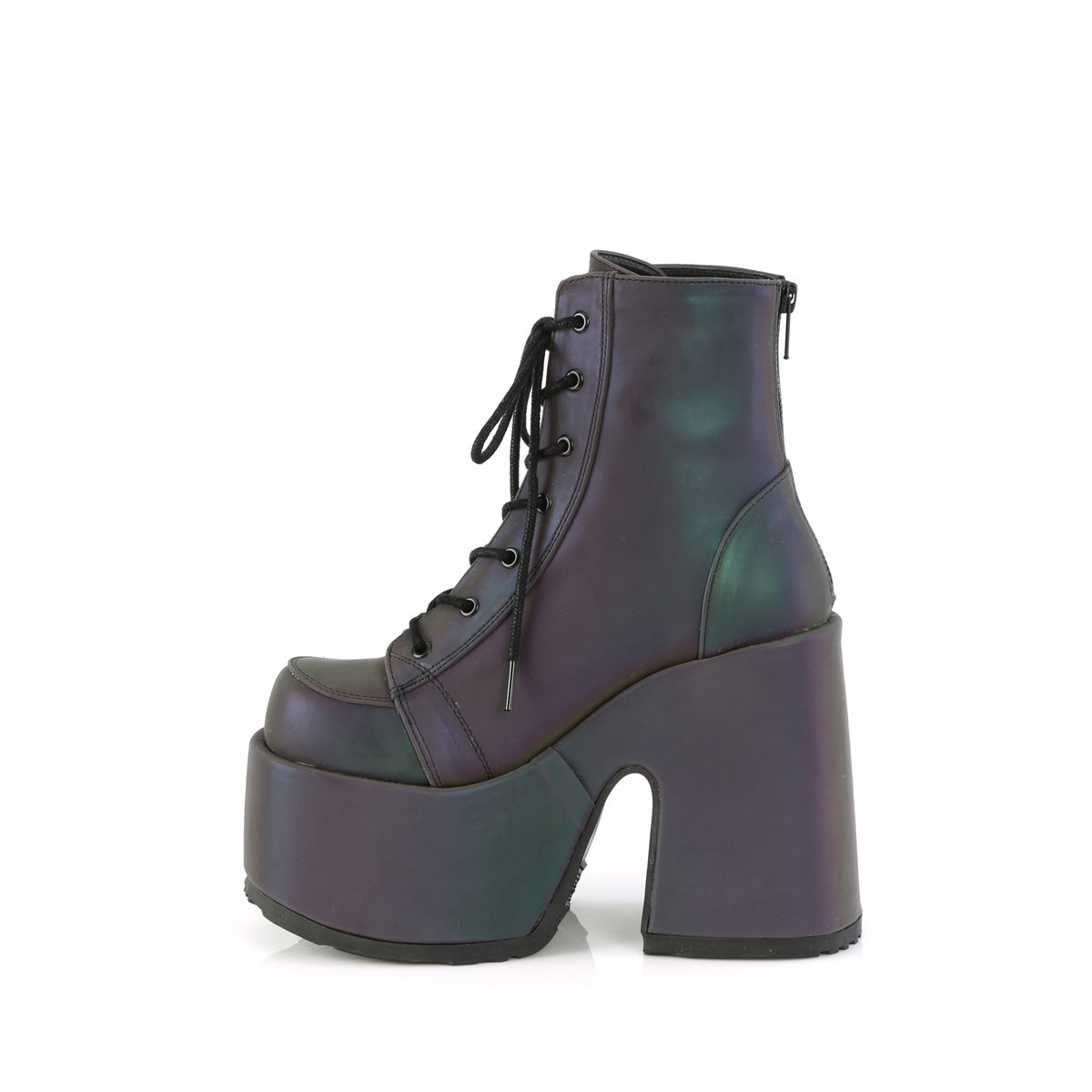 CAMEL-203 Green Multi Reflective Ankle Boot Demonia