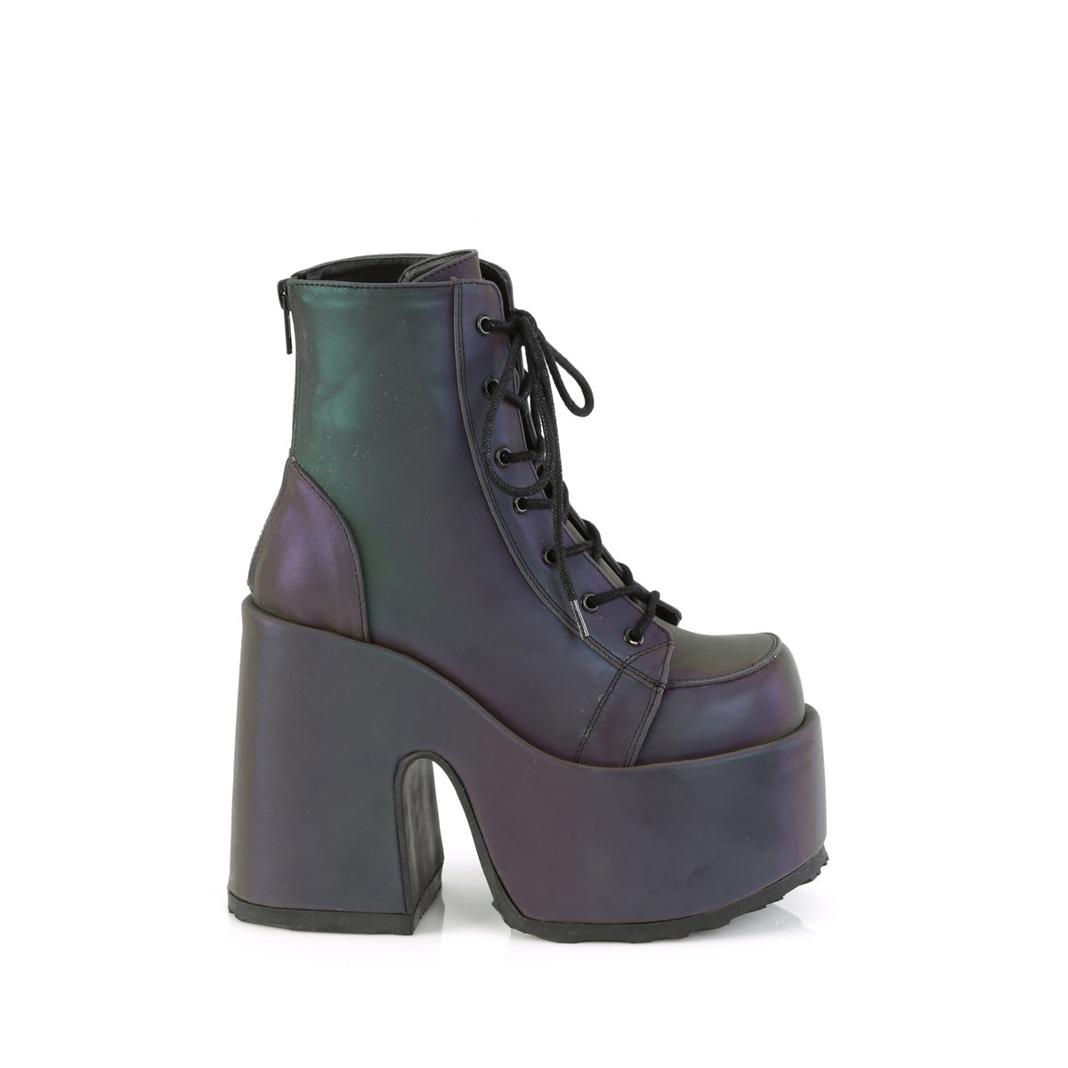 CAMEL-203 Green Multi Reflective Ankle Boot Demonia