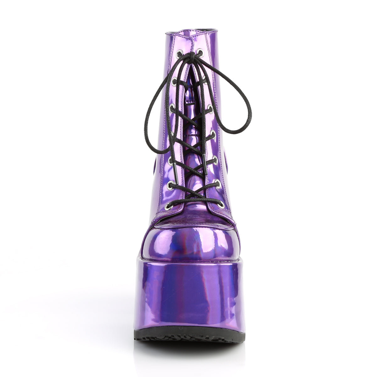CAMEL-203 Purple Hologram Ankle Boot Demonia