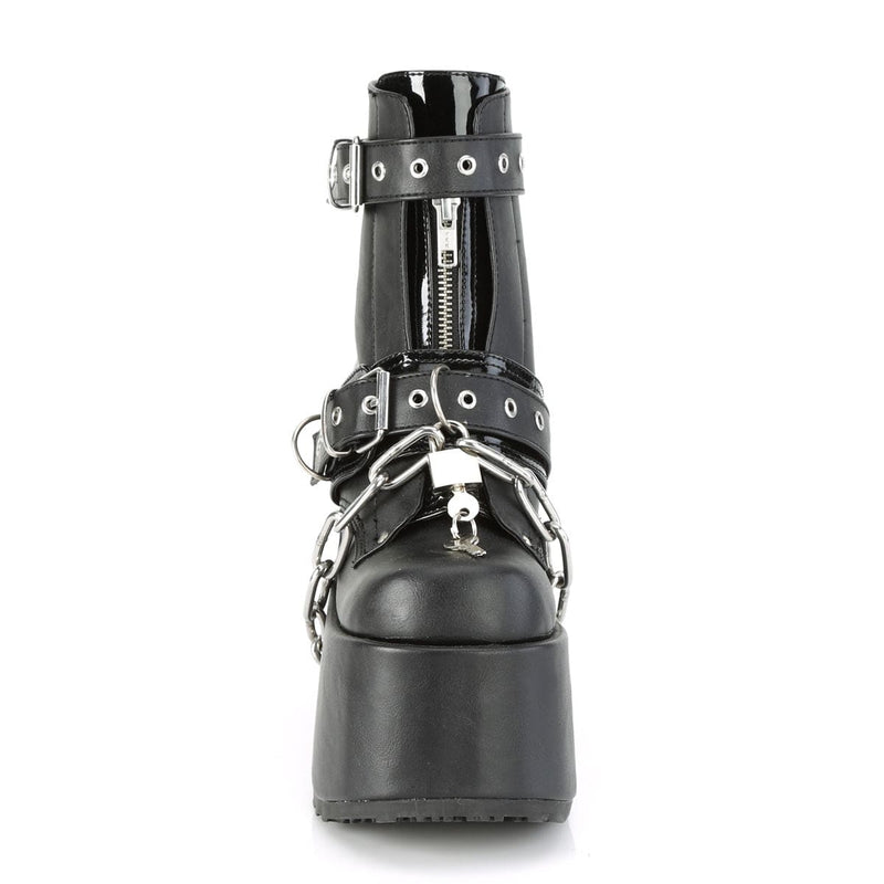 CAMEL-205 Black Vegan Leather Ankle Boot Demonia US Size (Women's): 6