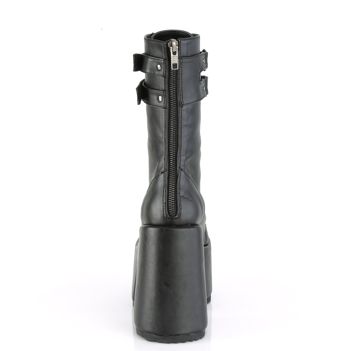 CAMEL-250 Black Vegan Leather Mid-Calf Boot Demonia