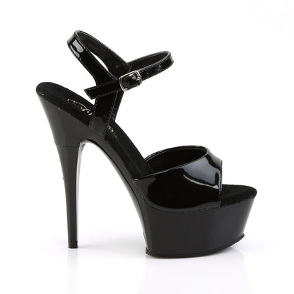 CAPTIVA-609 Black Patent Platform Sandal Pleaser
