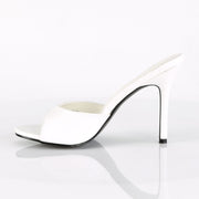 CLASSIQUE-01 White Kid Pu Slide Pleaser US Size (Women's): 5
