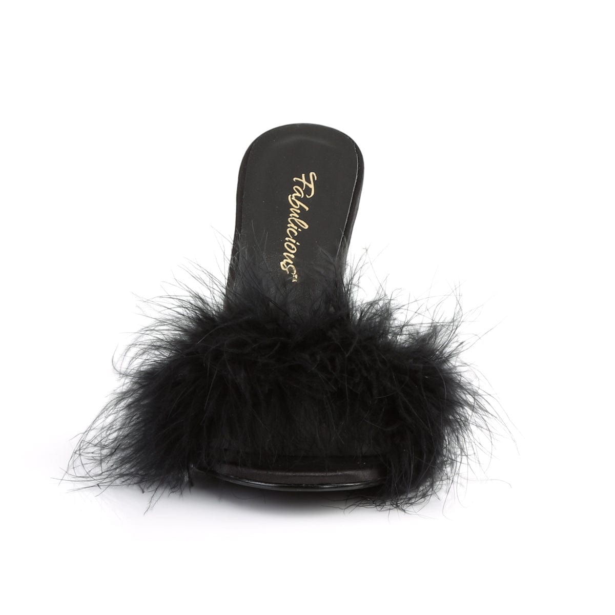 CLASSIQUE-01F Black Pu-Fur Fabulicious