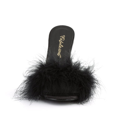 CLASSIQUE-01F Black Pu-Fur Fabulicious