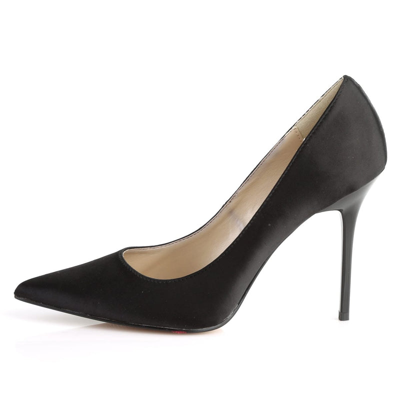 CLASSIQUE-20 Black Satin Pump Pleaser US Size (Women's): 5
