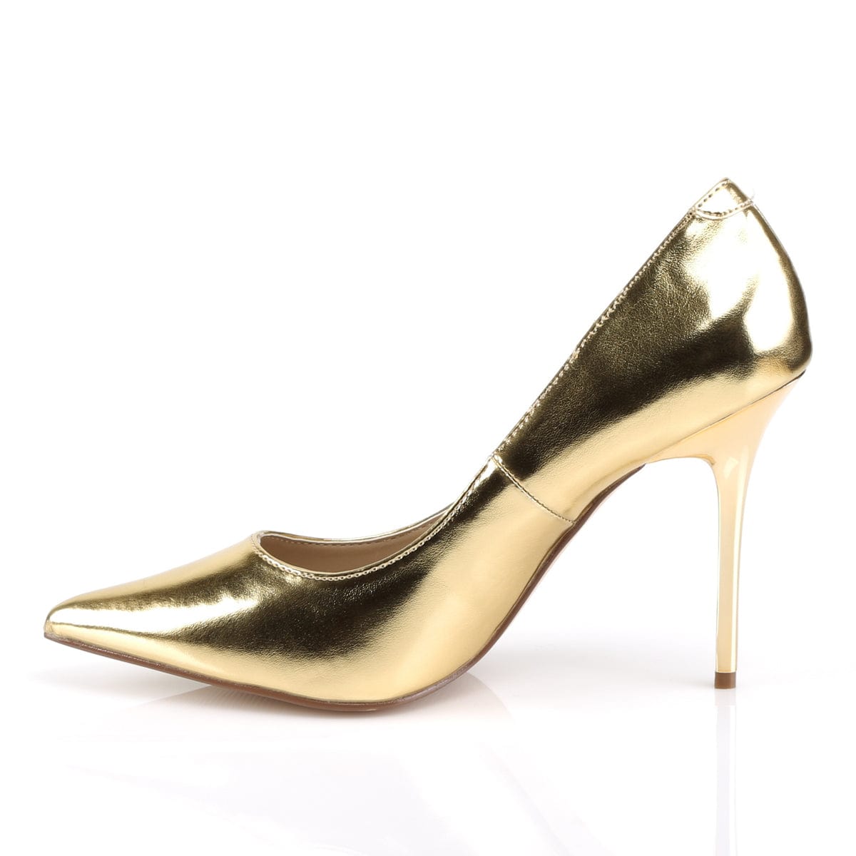 CLASSIQUE-20 Gold Met Pu Pump Pleaser US Size (Women's): 5