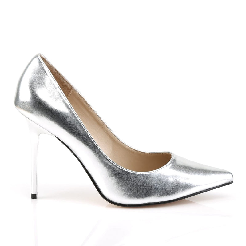 CLASSIQUE-20 Silver Met Pu Pump Pleaser US Size (Women's): 5