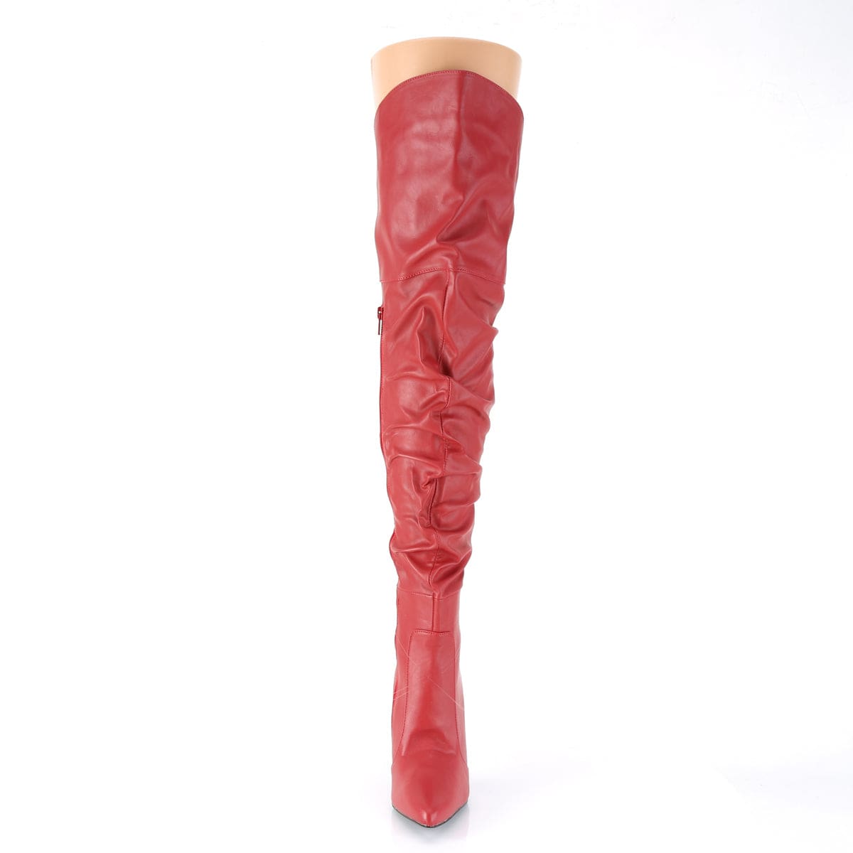 CLASSIQUE-3011 Red Faux Leather Thigh Boot Pleaser US Size (Women's): 5