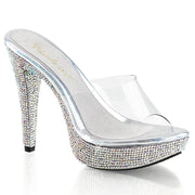 COCKTAIL-501DM Clear/Silver Multi Rhinestones CURRENT Fabulicious US Size (Women's): 5