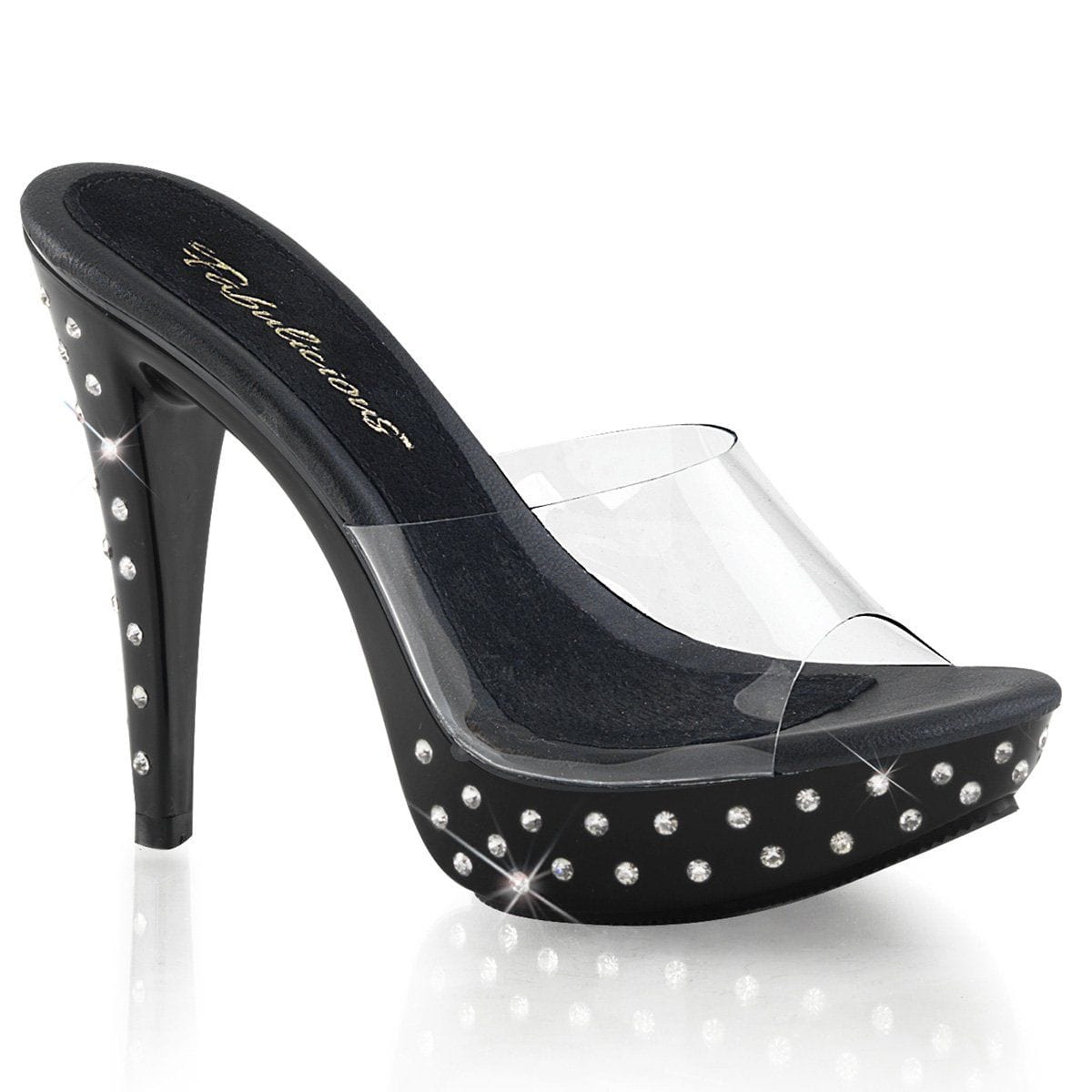 COCKTAIL-501SDT Clear/Black CURRENT Fabulicious US Size (Women's): 5