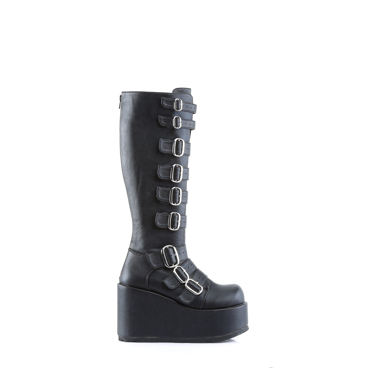 CONCORD-108 Black Vegan Leather Knee Boot Demonia