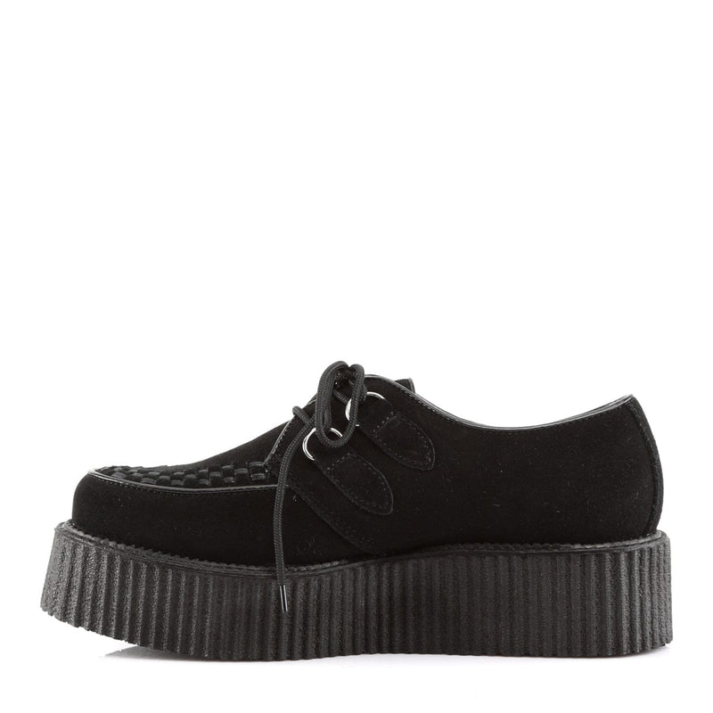 CREEPER-402S Black Suede Creeper Demonia US Size (Unisex/Men's): 4