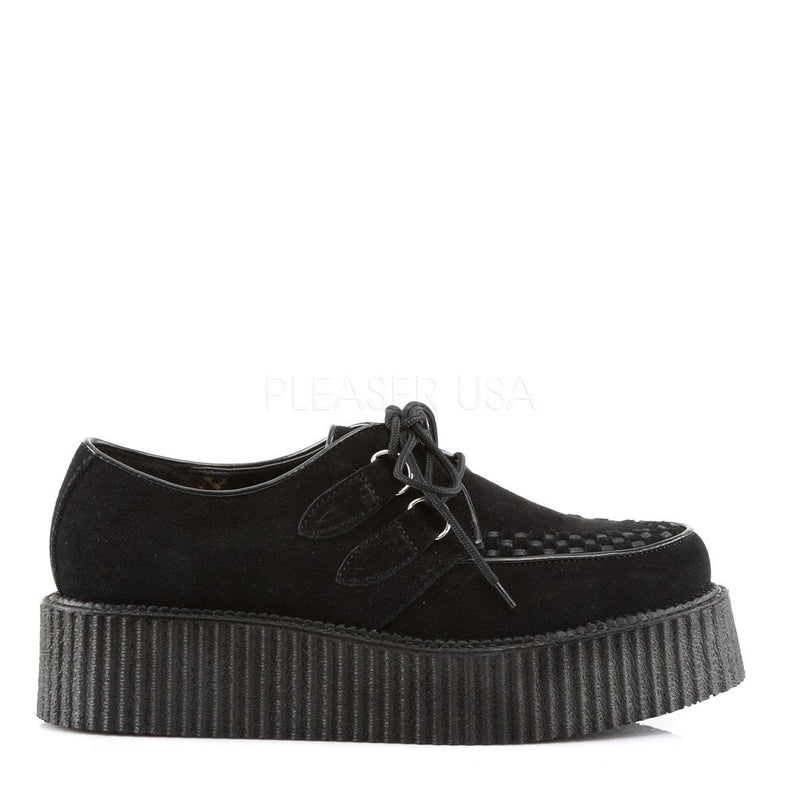 CREEPER-402S Black Suede Creeper Demonia US Size (Unisex/Men's): 4