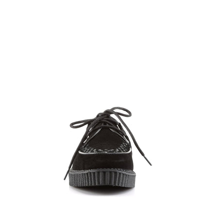 CREEPER-602S Black Suede Creeper Demonia
