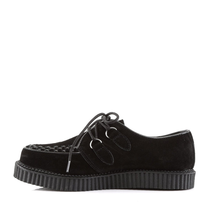 CREEPER-602S Black Suede Creeper Demonia US Size (Unisex/Men's): 4