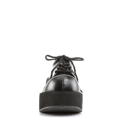 DANK-101 Black Vegan Leather Shoe Demonia
