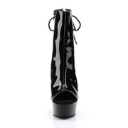 DELIGHT-1018 Black Patent/Black Ankle Boot Pleaser US Size (Women's): 5