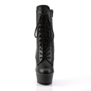DELIGHT-1020 Black Faux Leather/Black Matte Ankle Boot Pleaser US Size (Women's): 5