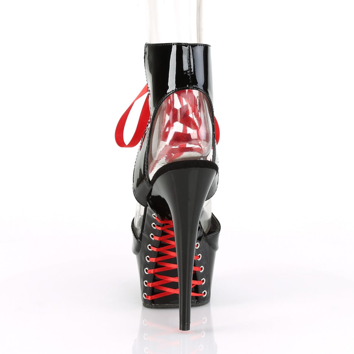 DELIGHT-600-14FH Black Patent/Black Platform Sandal Pleaser US Size (Women's): 5