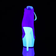 DELIGHT-600SK-02 Pink Canvas/Neon White Sneaker Heels Pleaser US Size (Women's): 5