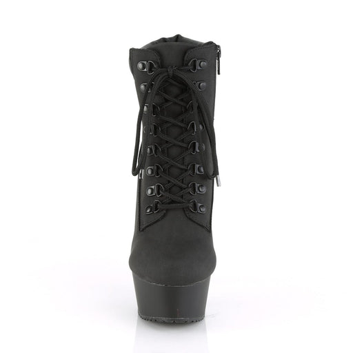 DELIGHT-600TL-02 Black Nubuck Faux Leather/Black Matte Boot Pleaser US Size (Women's): 5