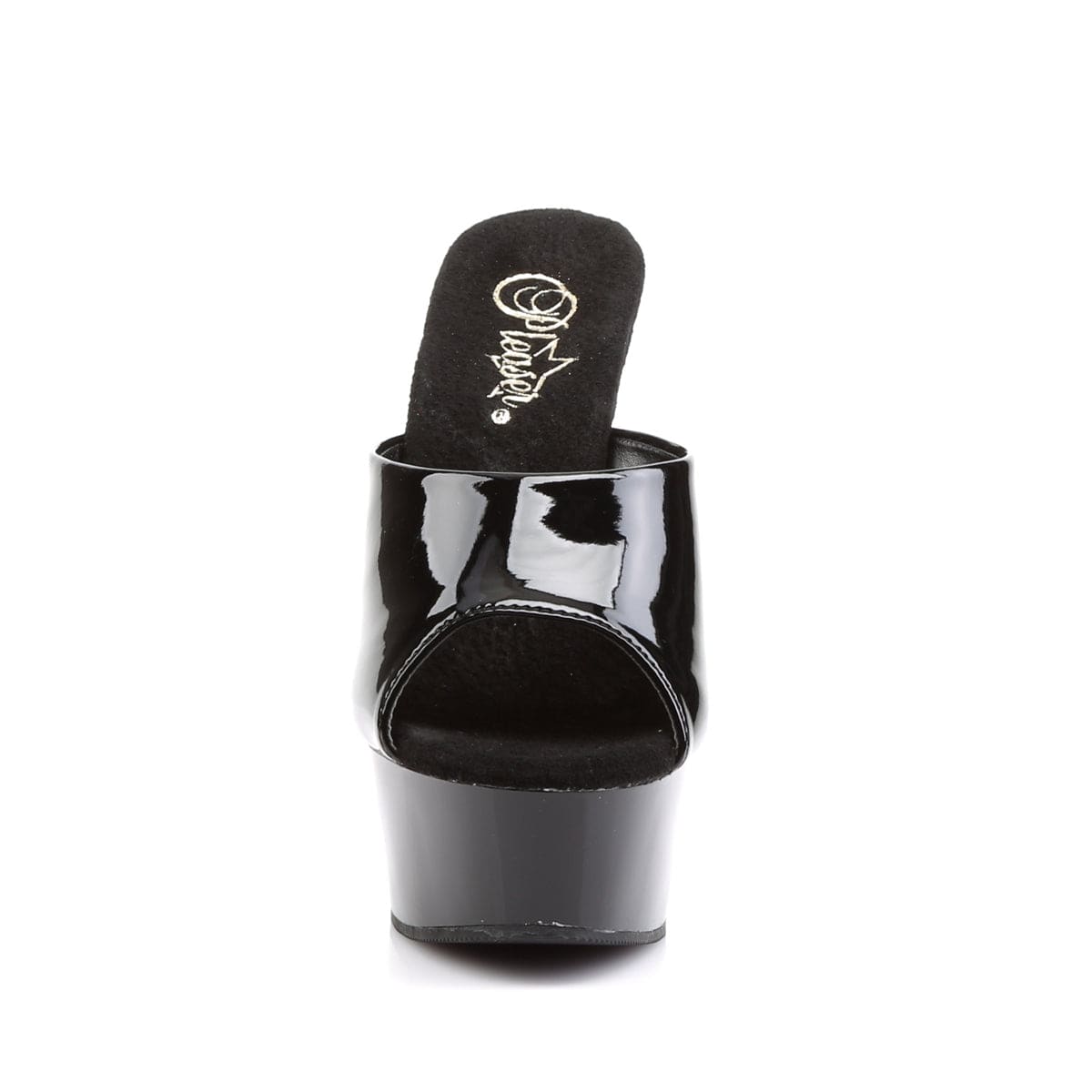 DELIGHT-601 Black Patent Slide Pleaser