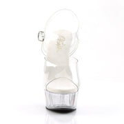 DELIGHT-608 Clear/Clear Platform Sandal Pleaser US Size (Women's): 5