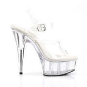 DELIGHT-608 Clear/Clear Platform Sandal Pleaser US Size (Women's): 5
