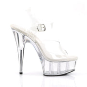 DELIGHT-608 Clear/Clear Platform Sandal Pleaser US Size (Women's): 5