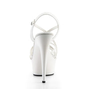 DELIGHT-613 White Patent/White Platform Sandal Pleaser US Size (Women's): 5