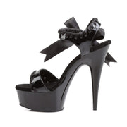 DELIGHT-615 Black/Black Platform Sandal Pleaser US Size (Women's): 5