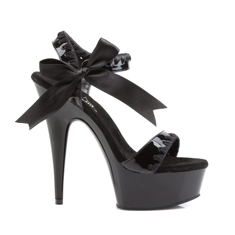 DELIGHT-615 Black/Black Platform Sandal Pleaser US Size (Women's): 5