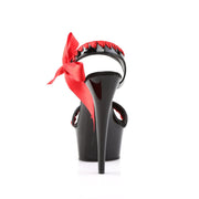 DELIGHT-615 Black-Red/Black Platform Sandal Pleaser US Size (Women's): 5