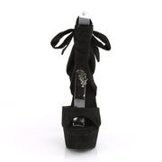 DELIGHT-679 Black Faux Suede/Black Faux Suede Platform Sandal Pleaser US Size (Women's): 5