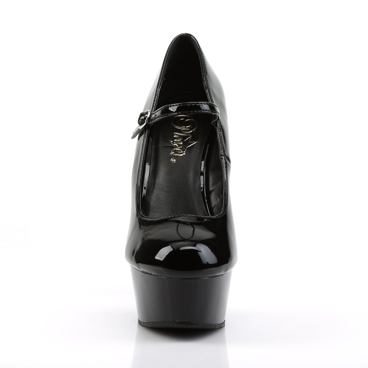 DELIGHT-687 Black Patent Mary Janes Pleaser
