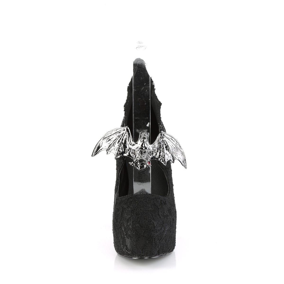 DEMON-18 Black Satin-Black Lace Mary Janes Demonia US Size (Women's): 6