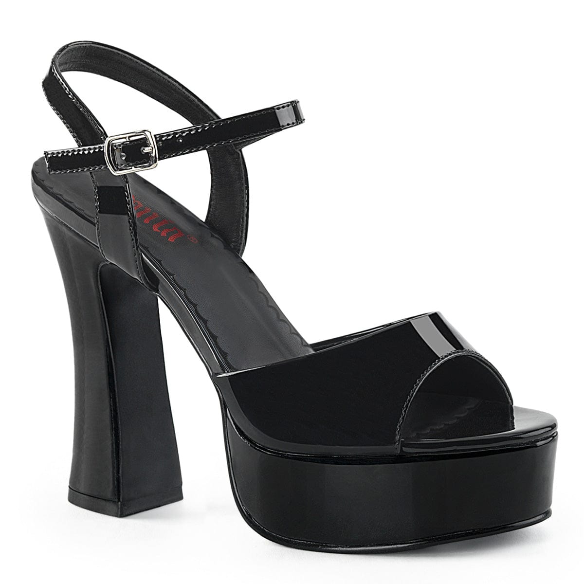 DOLLY-09 Black Patent Sandal Demonia