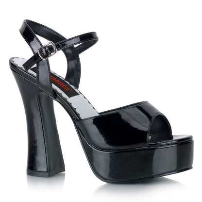 DOLLY-09 Black Patent Sandal Demonia