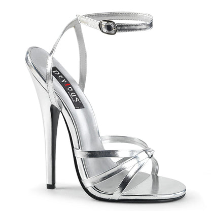 DOMINA-108 Silver Metallic Pu Devious