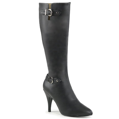 DREAM-2030 Black Faux Leather Pleaser Pink Label